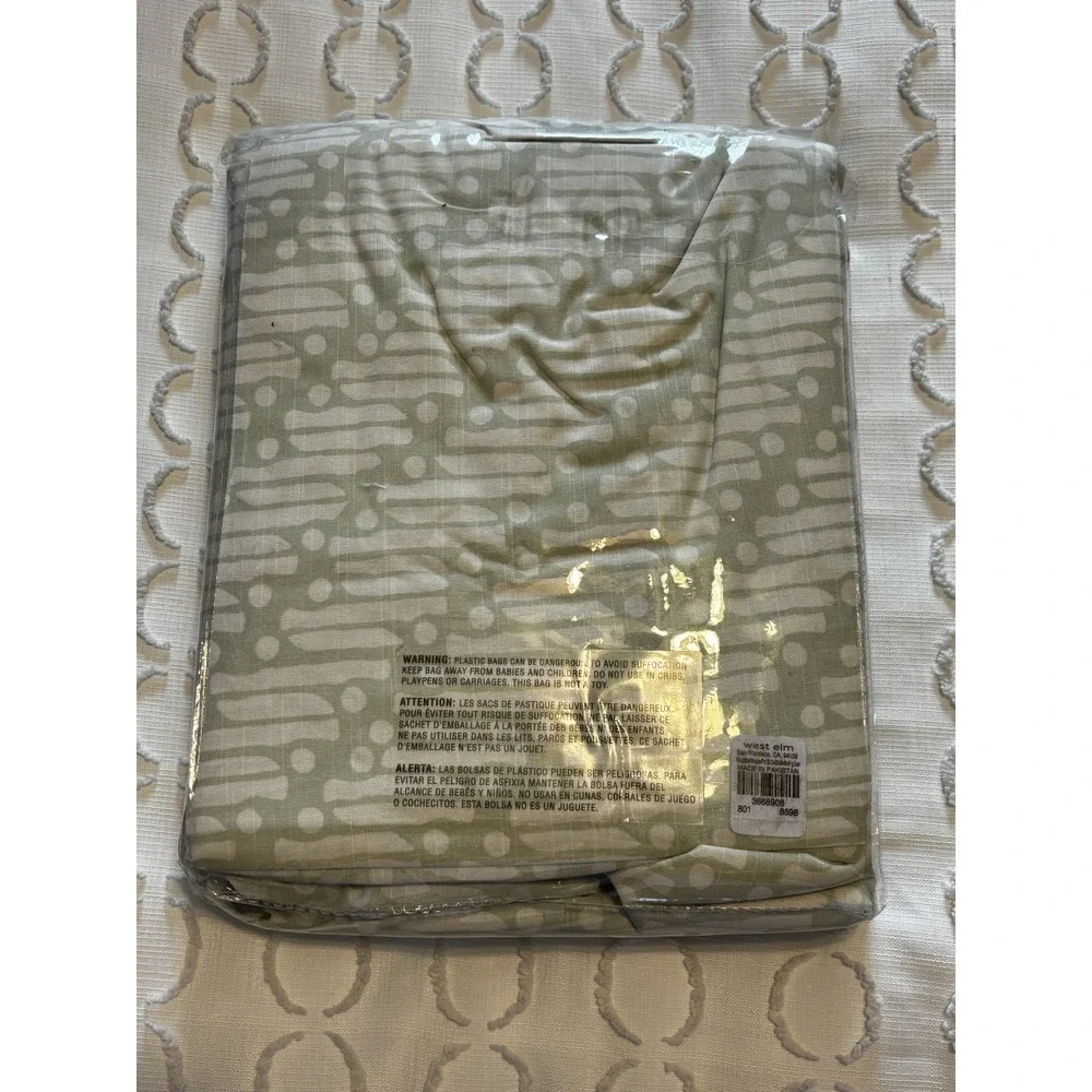 West Elm x Rhode Batik Scallop Edge Curtain 48x84